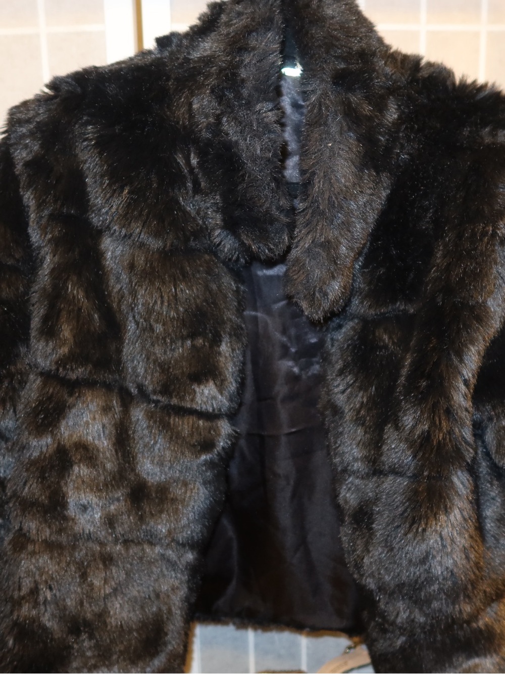 Aldo Black Faux Fur Jacket